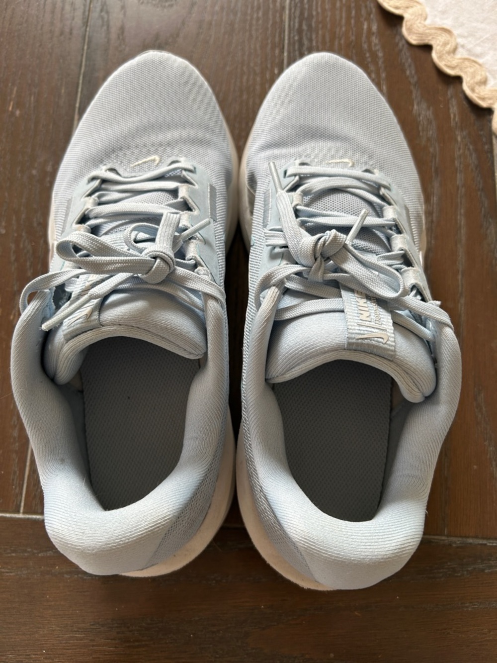Nike Women's Downshifter 13 Light Blue and White Athletic Sneakers - Picture 9 of 11